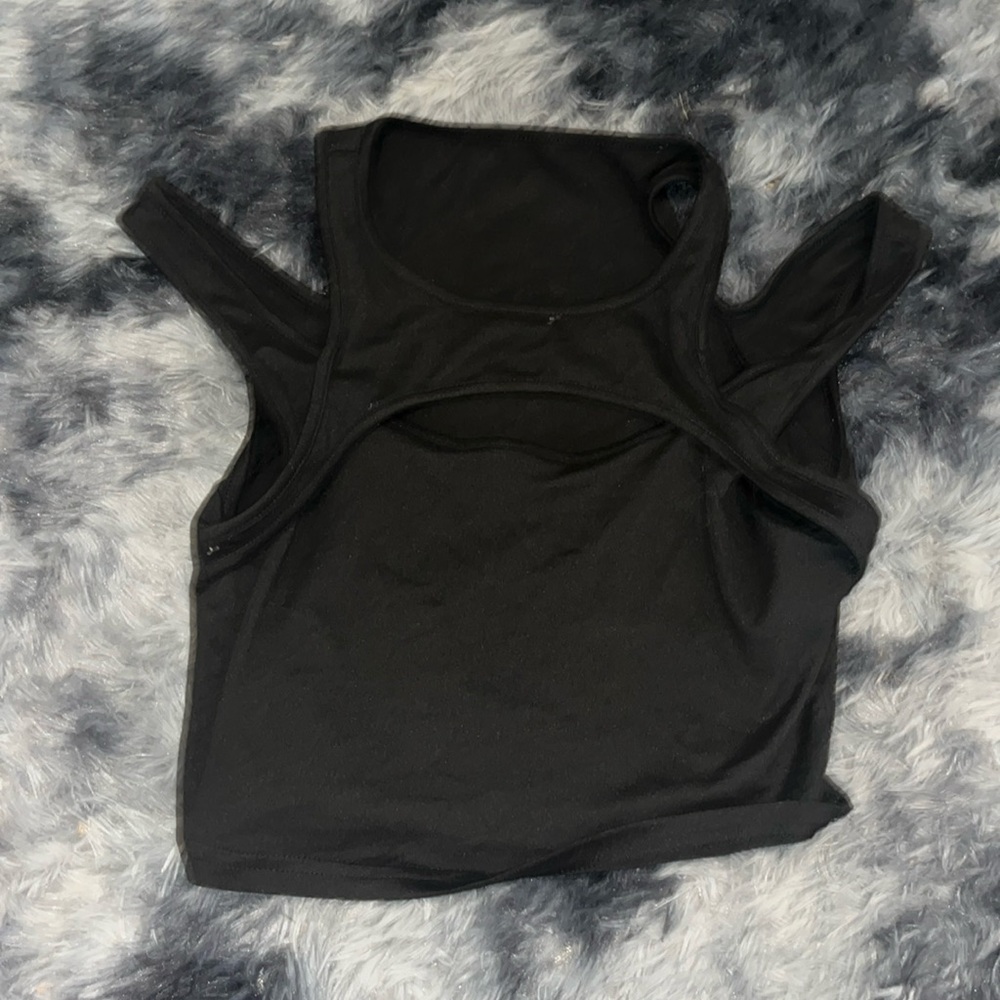 Shein black size small futuristic crop top.